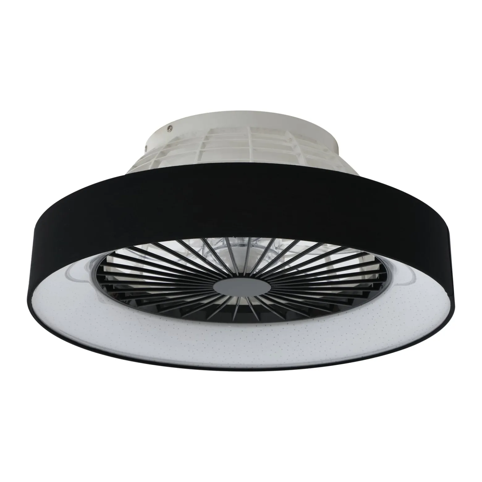 Lindby LED-Deckenventilator Mace, schwarz, leise, Ø 47 cm