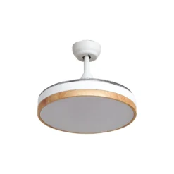 Lindby LED-Deckenventilator Oras, weiß, DC, leise, Ø 107 cm