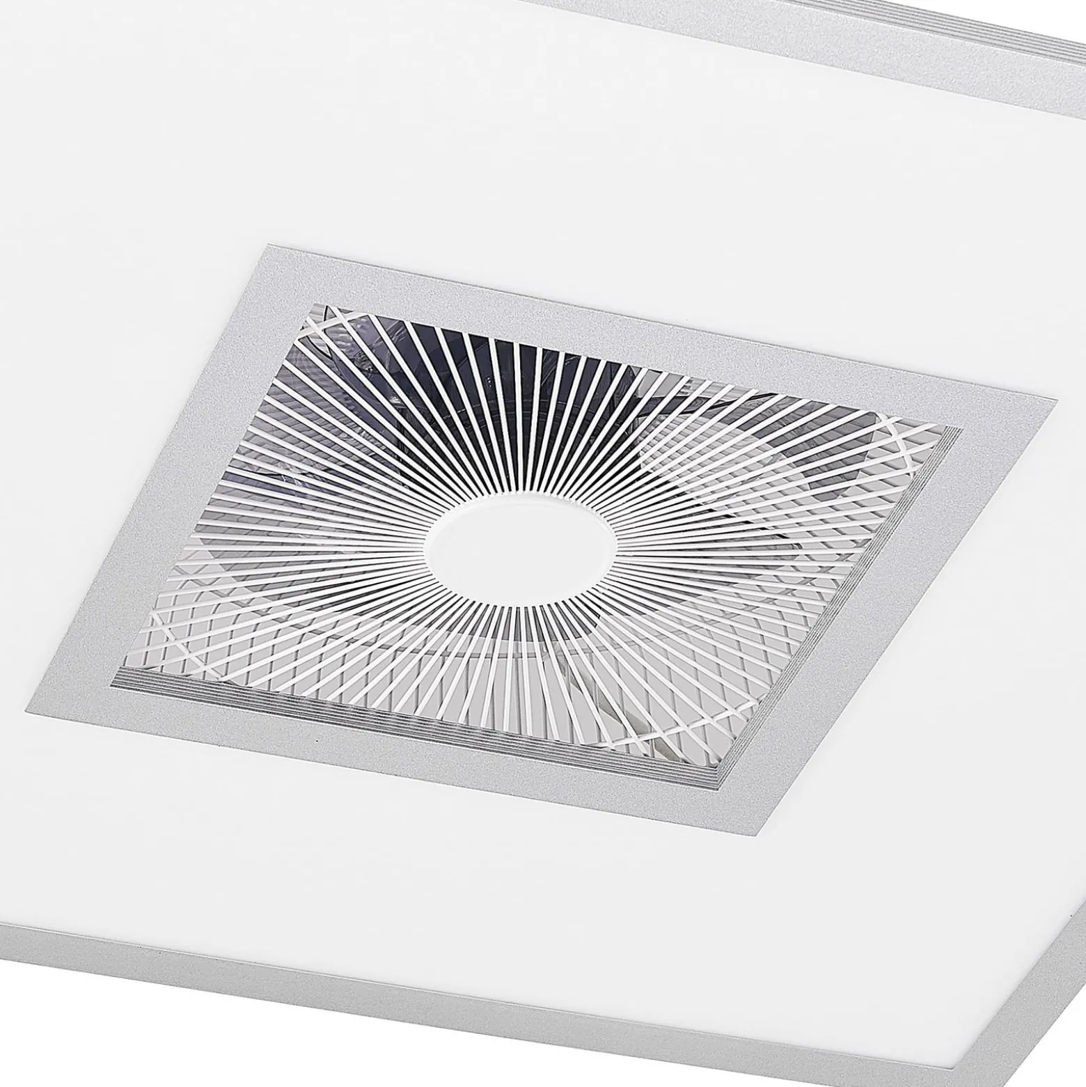 Lindby LED-Deckenventilator Romea, eckig, DC, leise, 60 cm
