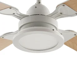 Lindby LED-Deckenventilator Tedric, weiß, leise, Ø 133 cm