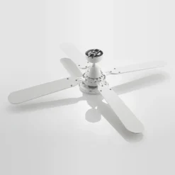 Lindby LED-Deckenventilator Tedric, weiß, leise, Ø 133 cm