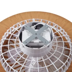 Lindby LED-Deckenventilator Teleo, Ø58 cm, holz, DC, Tuya