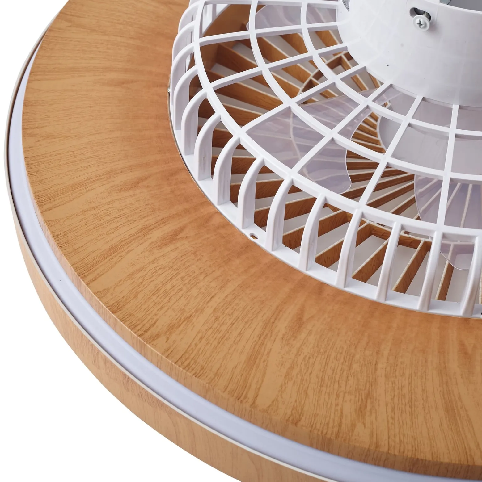 Lindby LED-Deckenventilator Teleo, Ø58 cm, holz, DC, Tuya