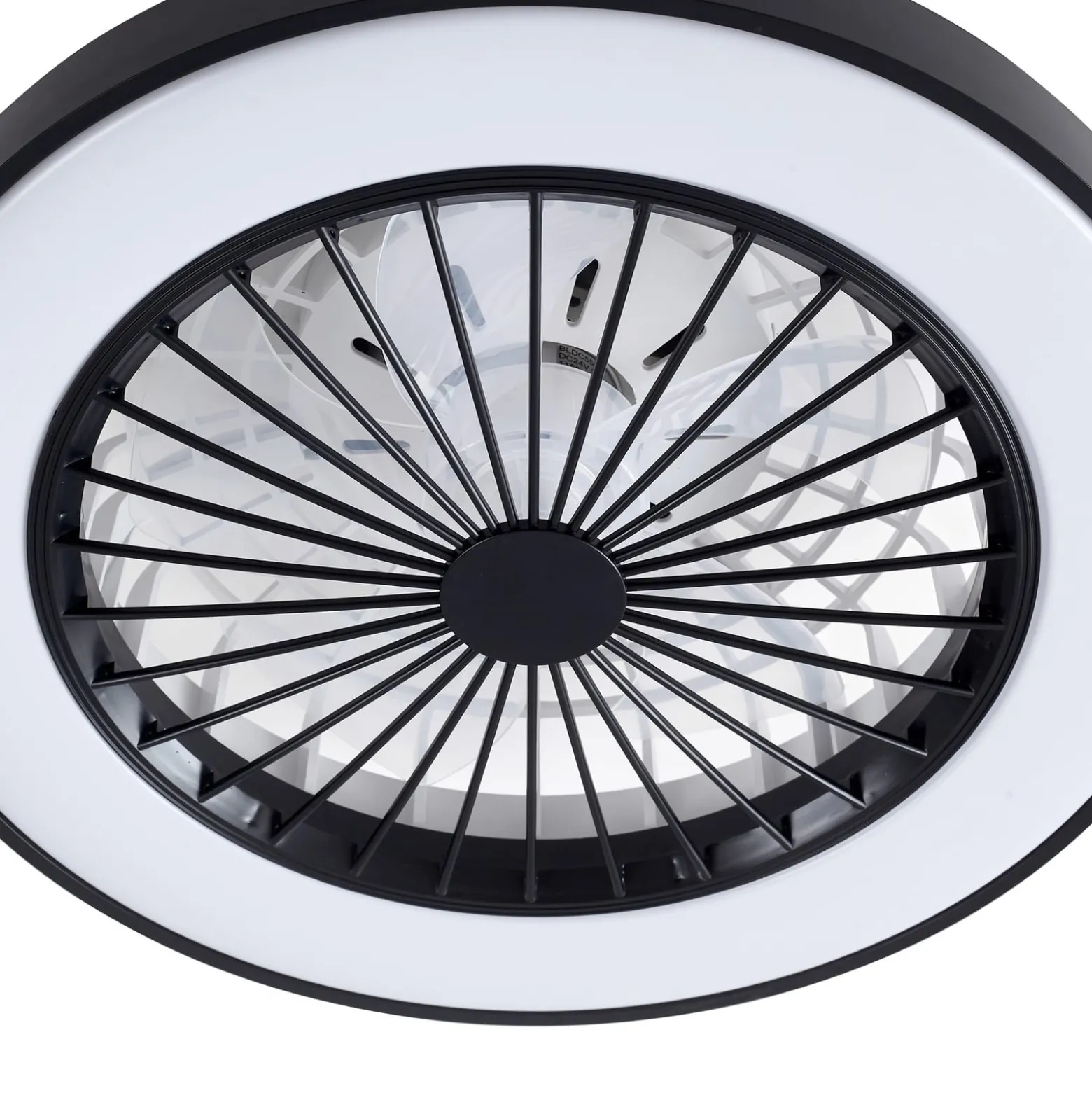 Lindby LED-Deckenventilator Teleo, Ø48 cm, schwarz, DC, Tuya