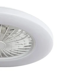 Lindby LED-Deckenventilator Vedin, weiß, DC, Ø 49 cm, CCT