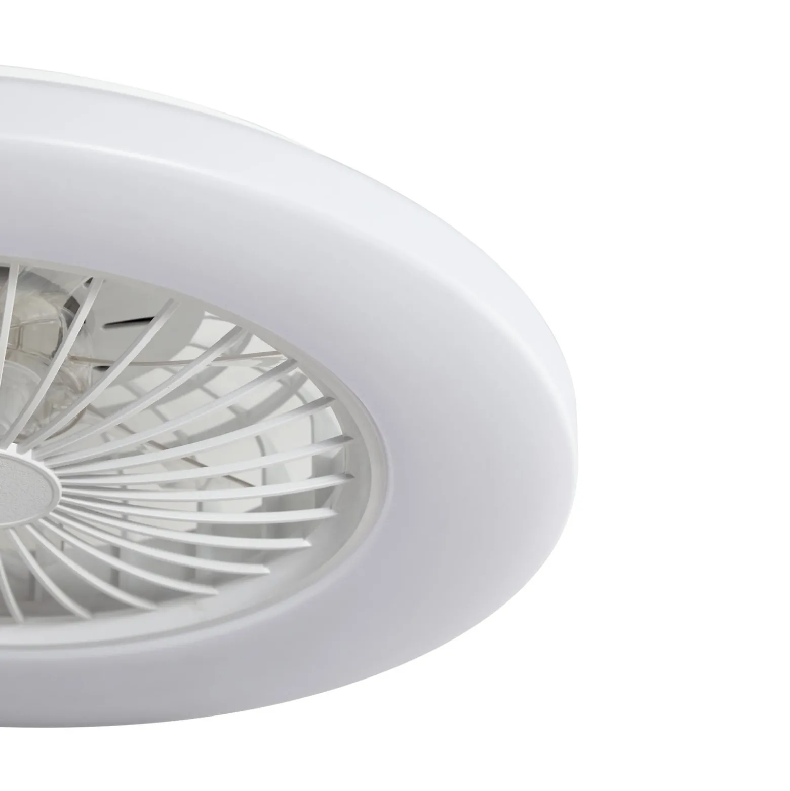 Lindby LED-Deckenventilator Vedin, weiß, DC, Ø 49 cm, CCT