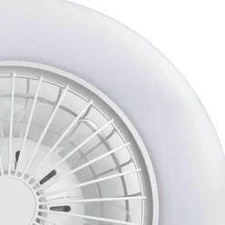 Lindby LED-Deckenventilator Vedin, weiß, DC, Ø 49 cm, CCT