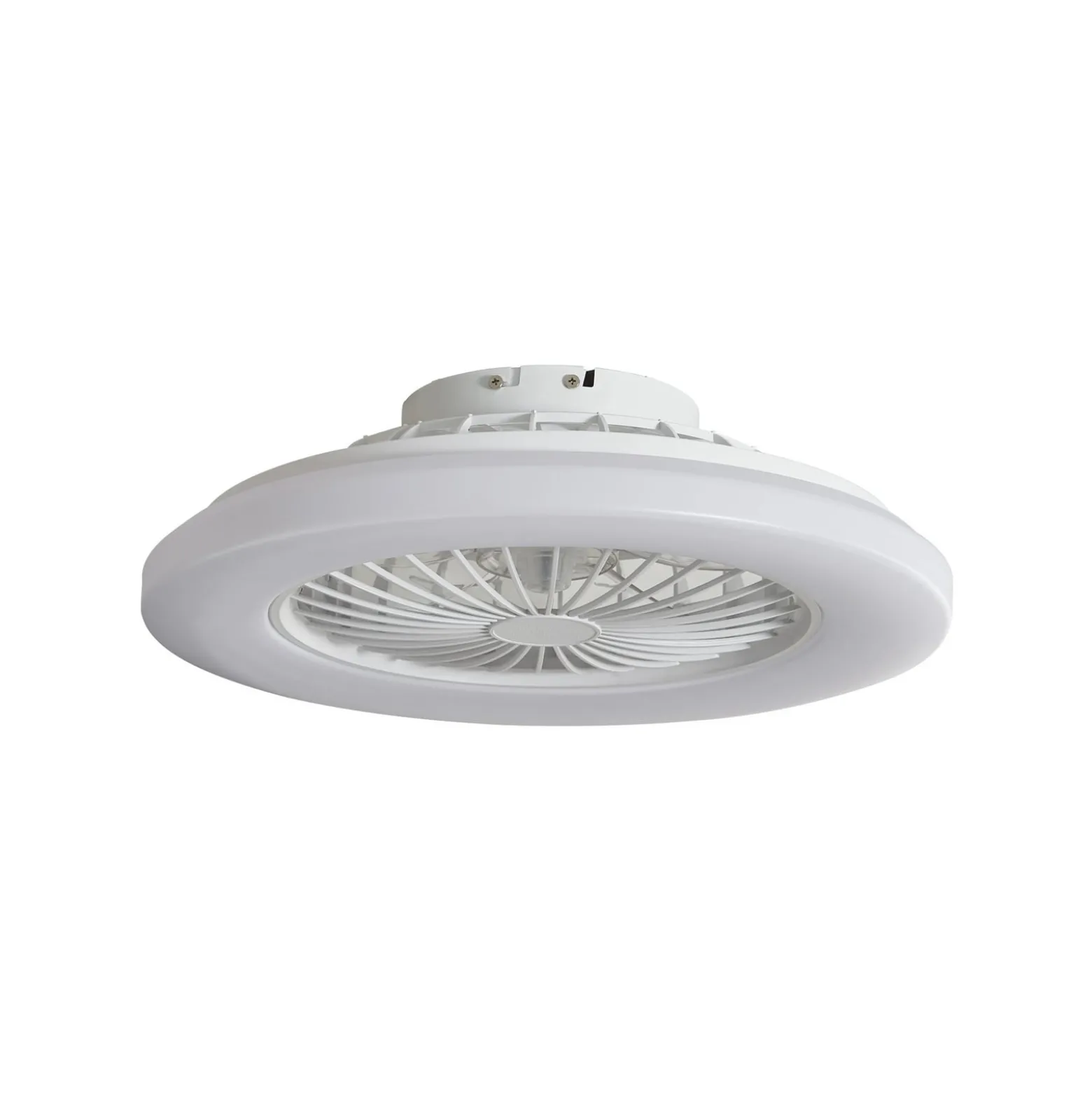 Lindby LED-Deckenventilator Vedin, weiß, DC, Ø 49 cm, CCT