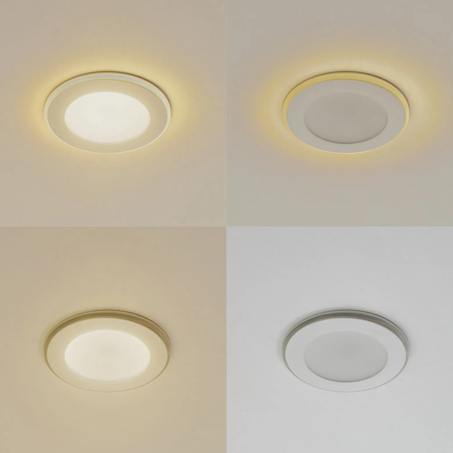 Lindby LED-Einbauleuchte Toka, 4,9 W, weiß, Kunststoff, CCT