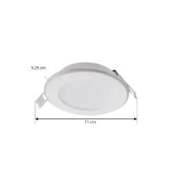 Lindby LED-Einbauleuchte Toka, 4,9 W, weiß, Kunststoff, CCT