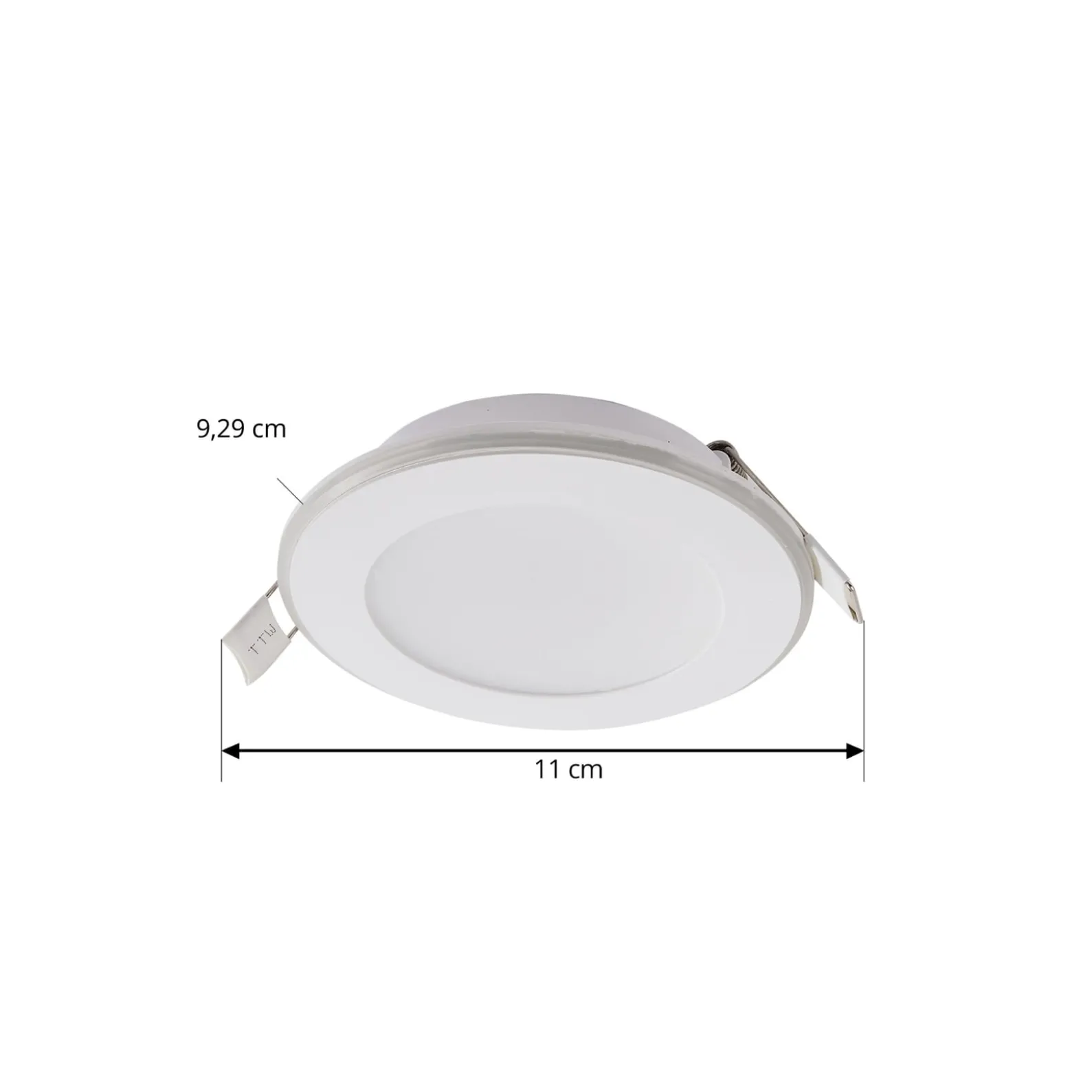 Lindby LED-Einbauleuchte Toka, 4,9 W, weiß, Kunststoff, CCT