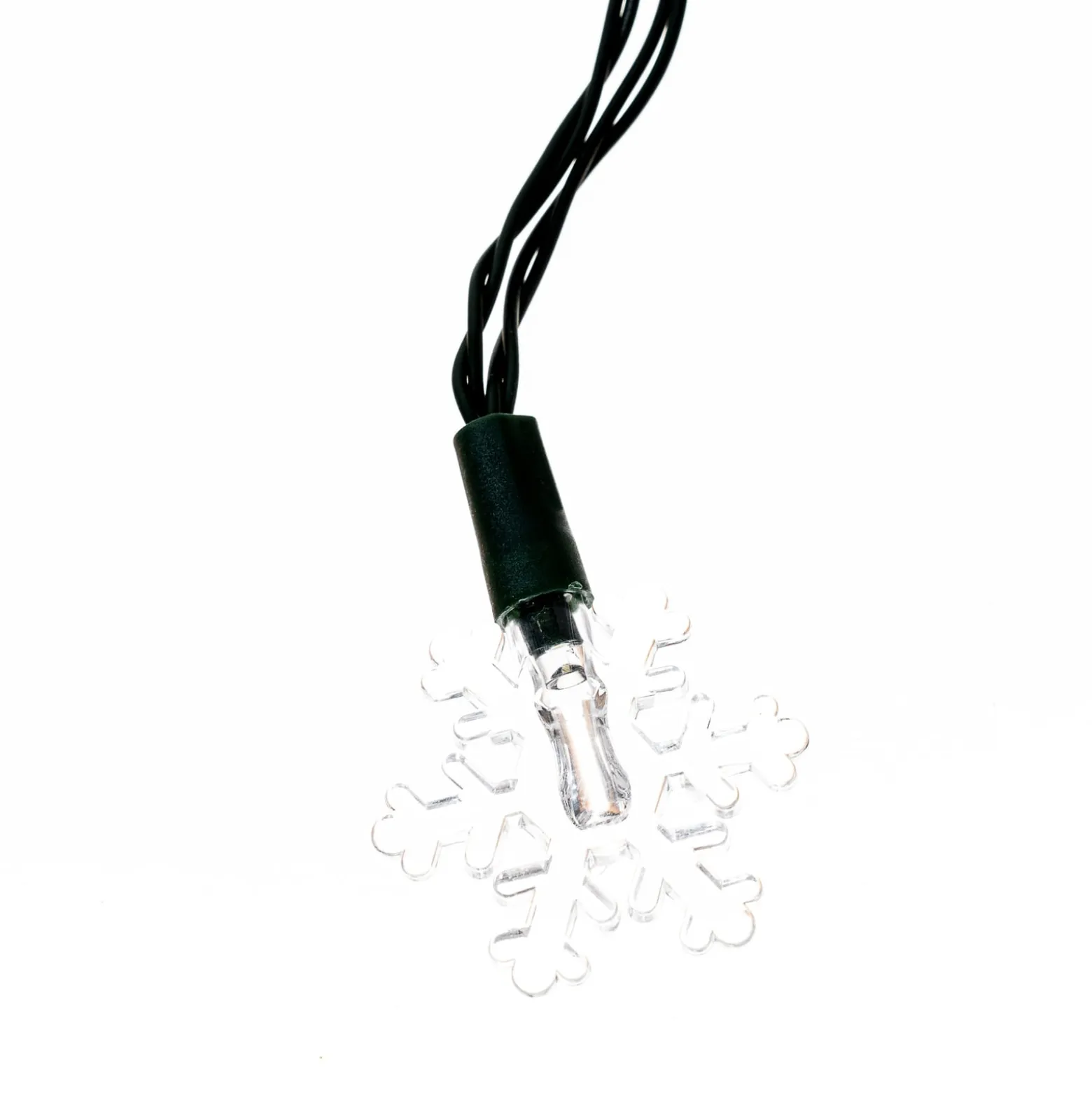 Lindby LED-Lichterkette Parrik, Schneeflocken, 620 cm, IP44