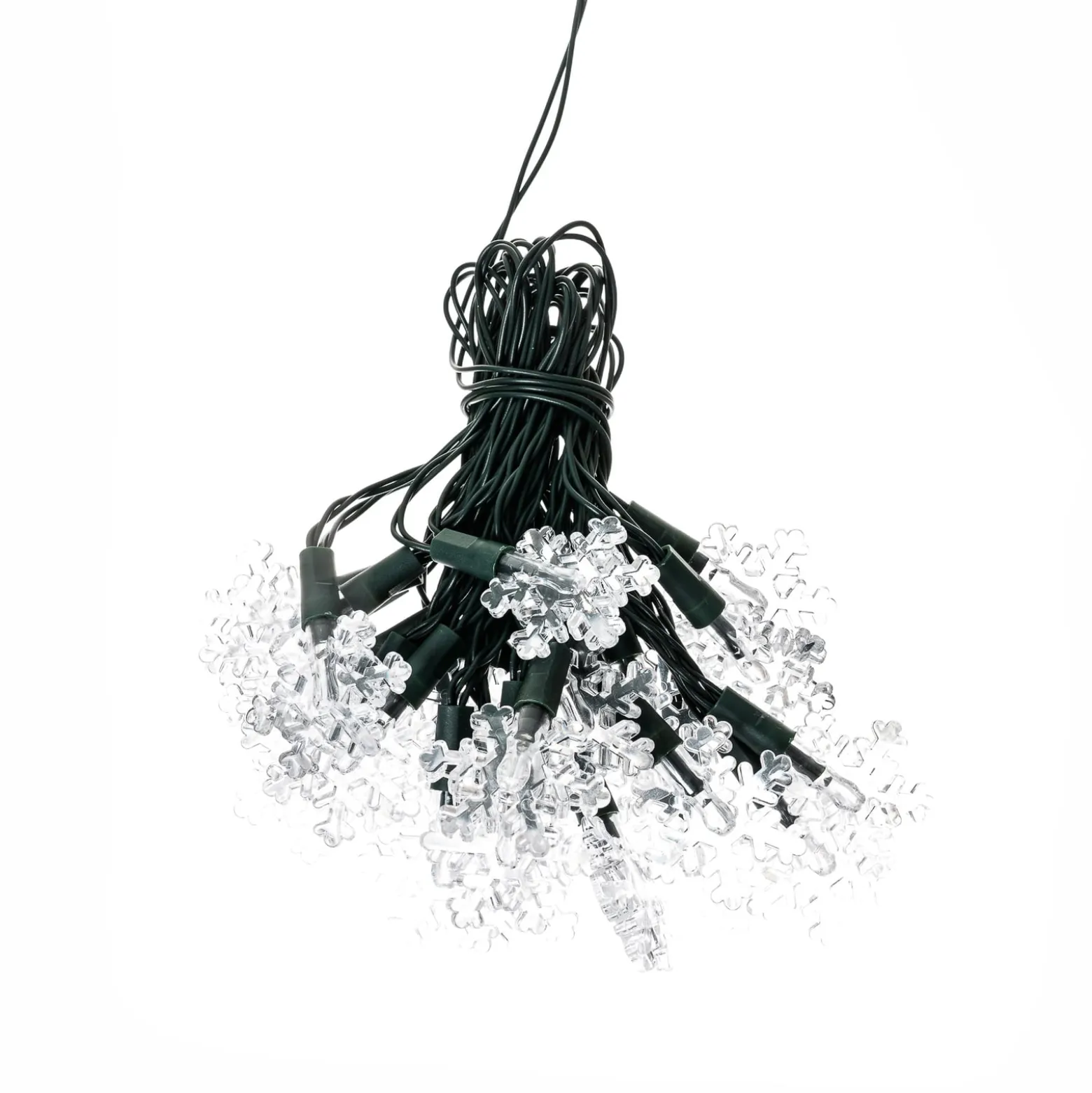 Lindby LED-Lichterkette Parrik, Schneeflocken, 620 cm, IP44