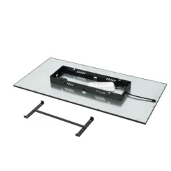 Lindby LED-Panel Lamin, schwarz, 80 cm, CCT, dimmbar, Remote
