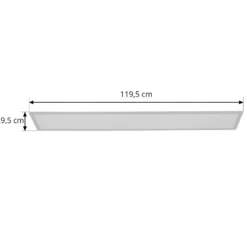 Lindby LED-Panel Lamin, weiß, 120 cm, CCT, dimmbar, Remote