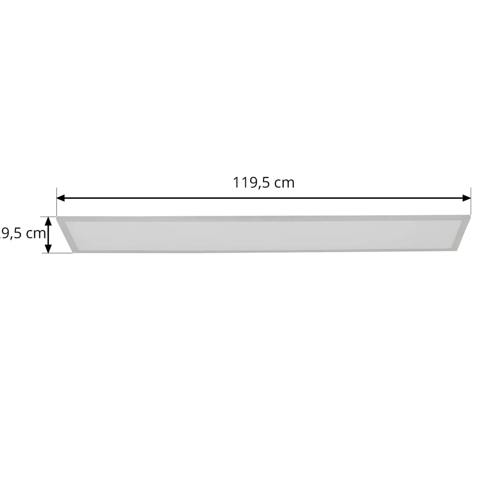Lindby LED-Panel Lamin, weiß, 120 cm, CCT, dimmbar, Remote