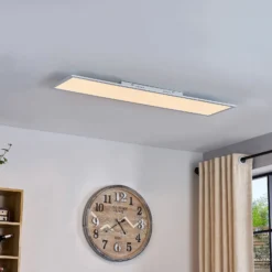 Lindby LED-Panel Lamin, weiß, 120 cm, CCT, dimmbar, Remote