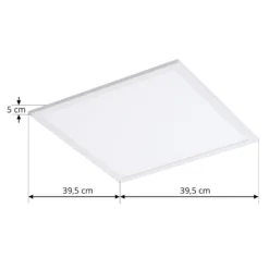 Lindby LED-Panel Lamin, weiß, 40 cm, CCT, dimmbar, Remote