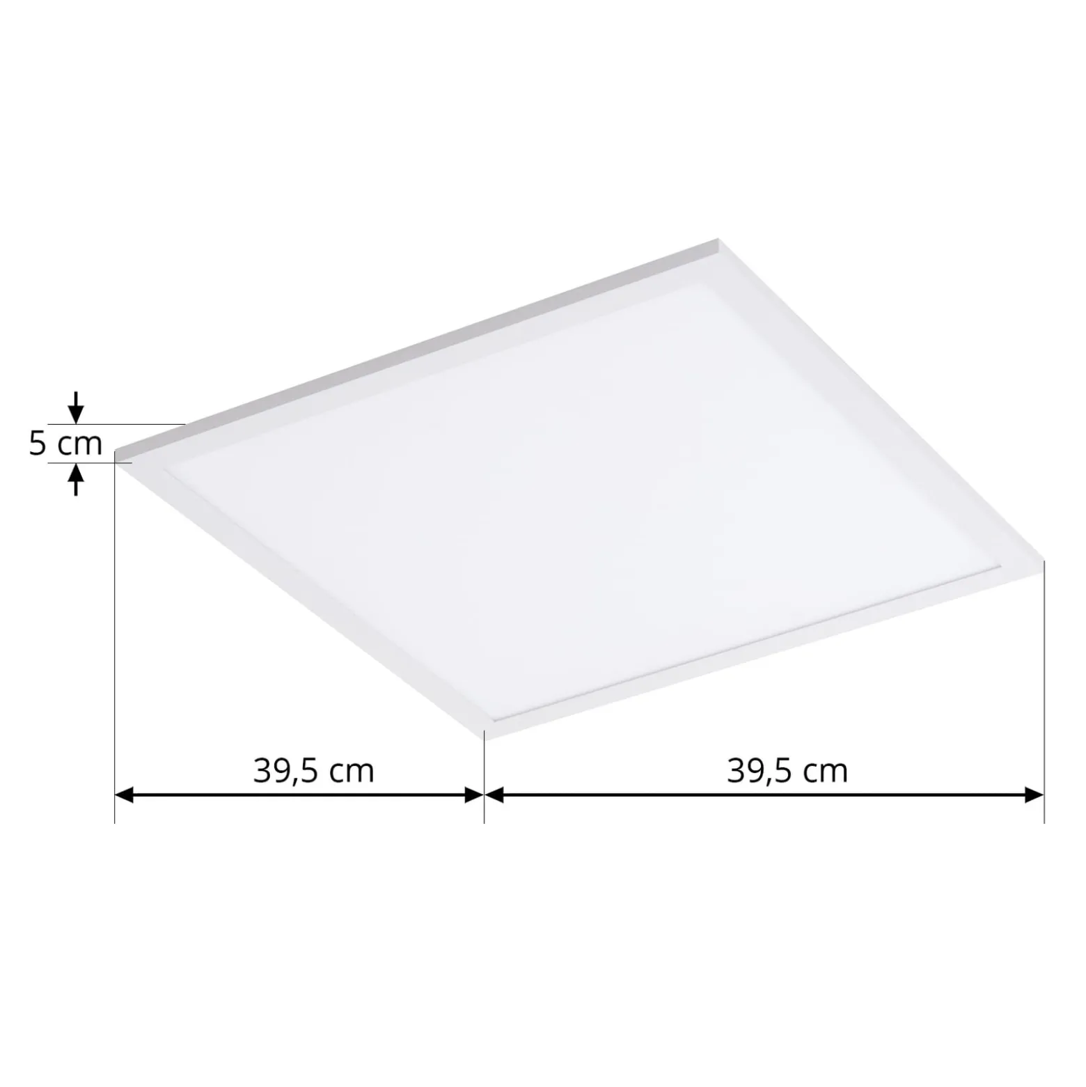 Lindby LED-Panel Lamin, weiß, 40 cm, CCT, dimmbar, Remote