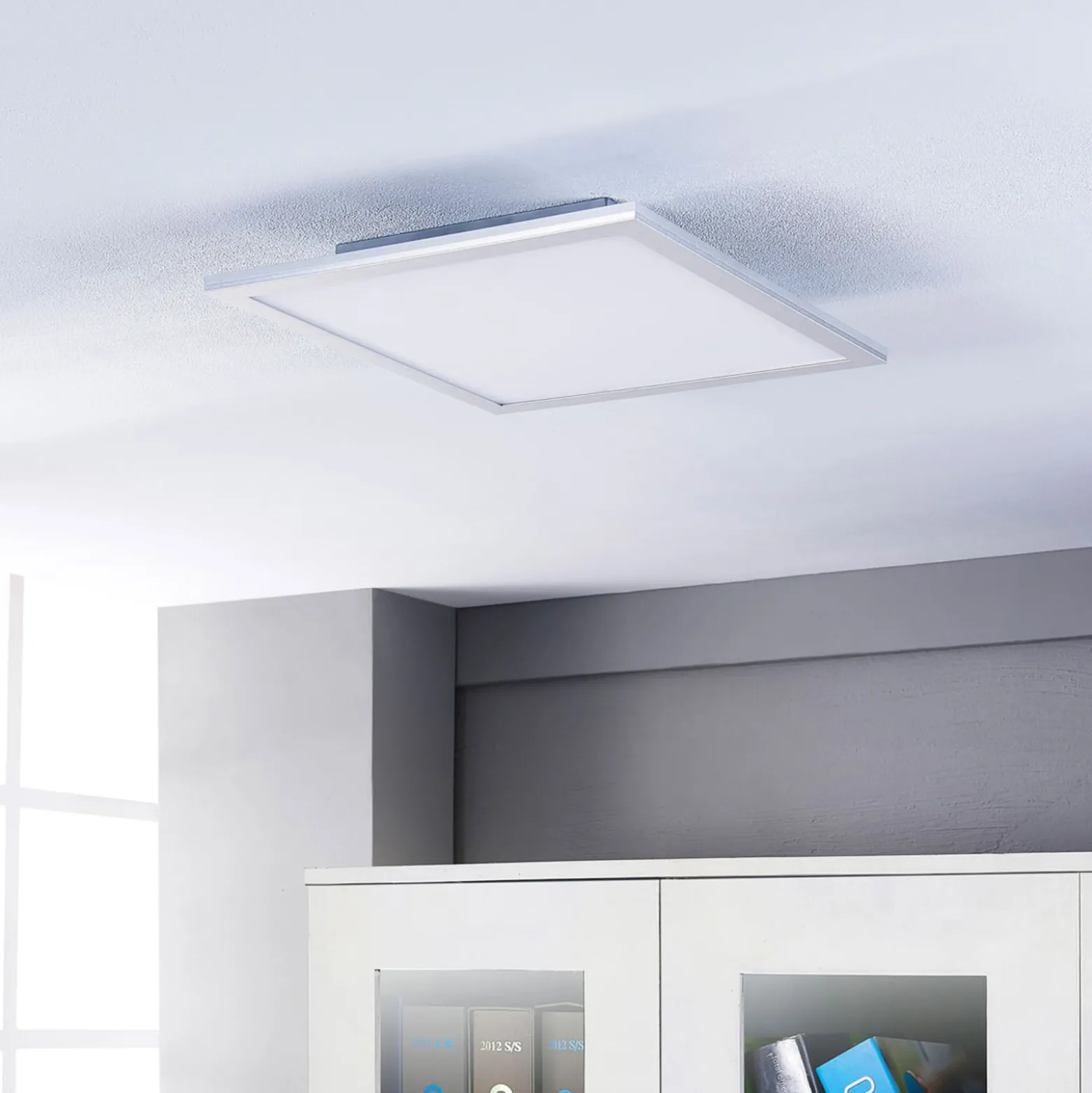 Lindby LED-Panel Livel, 2er-Set, CCT, 40 cm x 40 cm, Remote