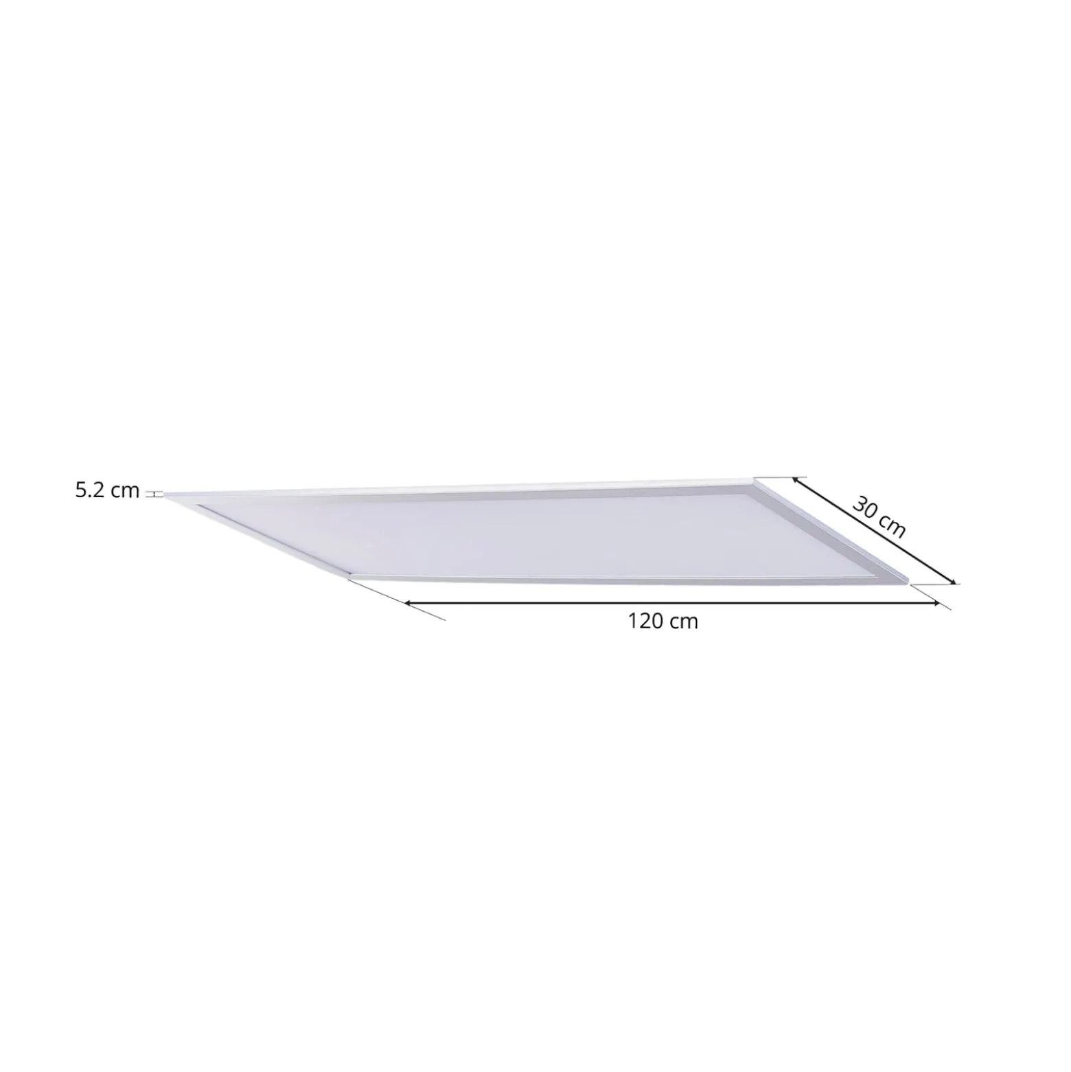 Lindby LED-Panel Livel, 4000K, 120cm x 30cm, silber, Metall