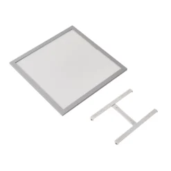 Lindby LED-Panel Livel, 4000K, 40 cm x 40 cm, silber, Metall
