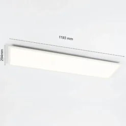 Lindby LED-Panel Luay, 120 x 30 cm, CCT, Remote, dimmbar