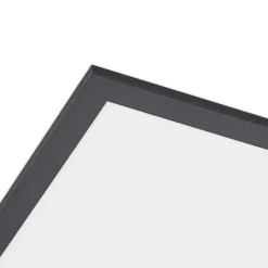 Lindby LED-Panel Nelios, 62 x 62 cm, 4.000K, schwarz, Metall