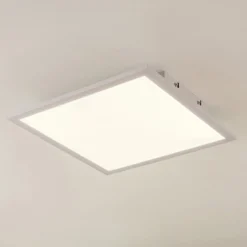 Lindby LED-Panel Quais, 40 x 40 cm, weiß, Metall, 4.000K