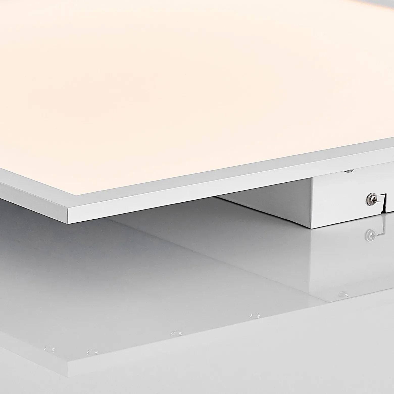 Lindby LED-Panel Quais, 60 x 60 cm, weiß, Metall, 4.000K