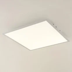 Lindby LED-Panel Quais, 60 x 60 cm, weiß, Metall, 4.000K