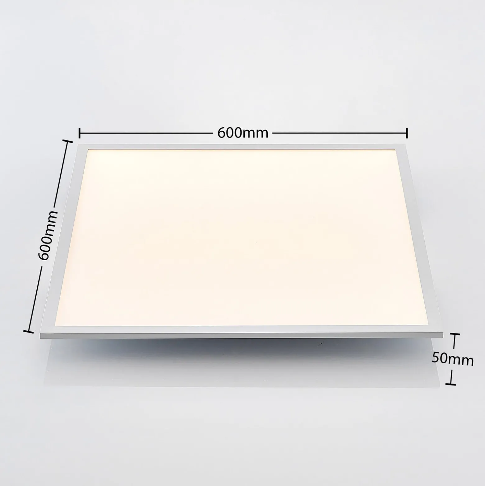Lindby LED-Panel Quais, 60 x 60 cm, weiß, Metall, 4.000K