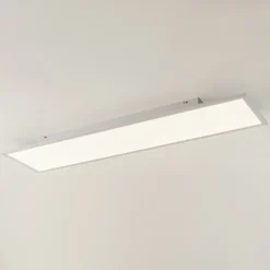 Lindby LED-Panel Quais, 120 x 30 cm, weiß, Metall, 4.000K