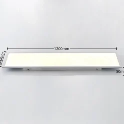 Lindby LED-Panel Quais, 120 x 30 cm, weiß, Metall, 4.000K