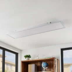 Lindby LED-Panel Quais, 120 x 30 cm, weiß, Metall, 4.000K