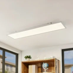 Lindby LED-Panel Quais, 120 x 30 cm, weiß, Metall, 4.000K