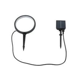 Lindby LED-Solar-Erdspießleuchte Syrene, 18 cm, schwarz, Alu