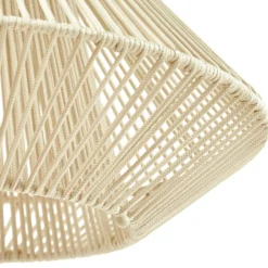 Lindby LED-Solarhängelampe Austas, beige, Ø 50 cm, USB, IP54