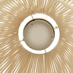 Lindby LED-Solarhängelampe Austas, beige, Ø 50 cm, USB, IP54