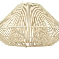 Lindby LED-Solarhängelampe Austas, beige, Ø 50 cm, USB, IP54
