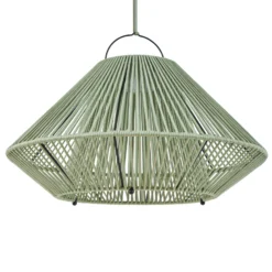 Lindby LED-Solarhängelampe Austas, grün, Ø 50 cm, USB, IP54