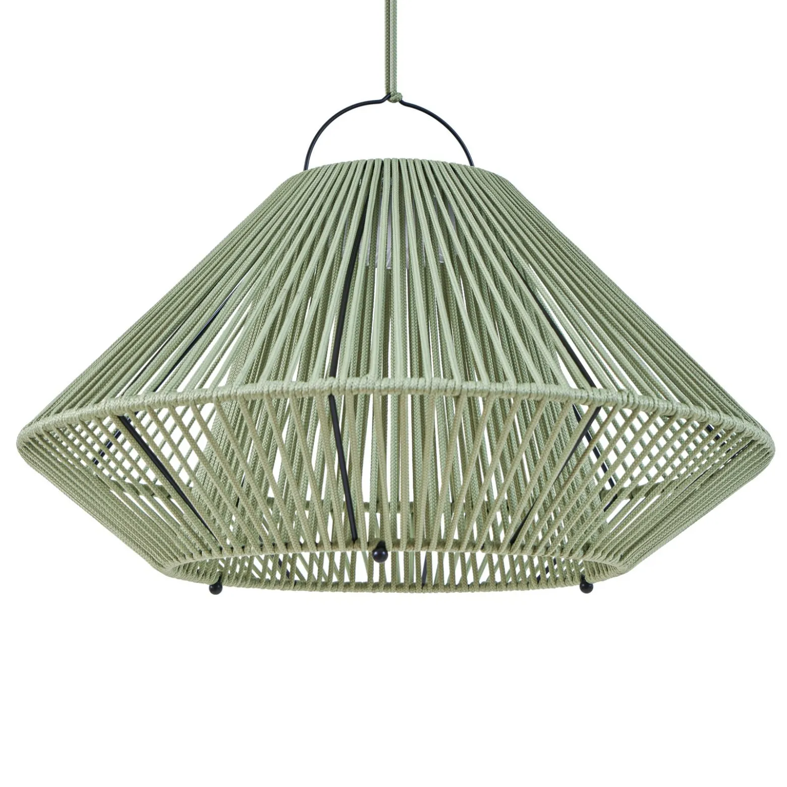 Lindby LED-Solarhängelampe Austas, grün, Ø 50 cm, USB, IP54