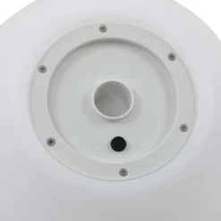 Lindby LED-Solarlampe Lago, Ø 25 cm, Kugel, Erdspieß, weiß
