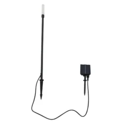 Lindby LED-Solarleuchte Balian, schwarz, Aluminium, 3.000 K