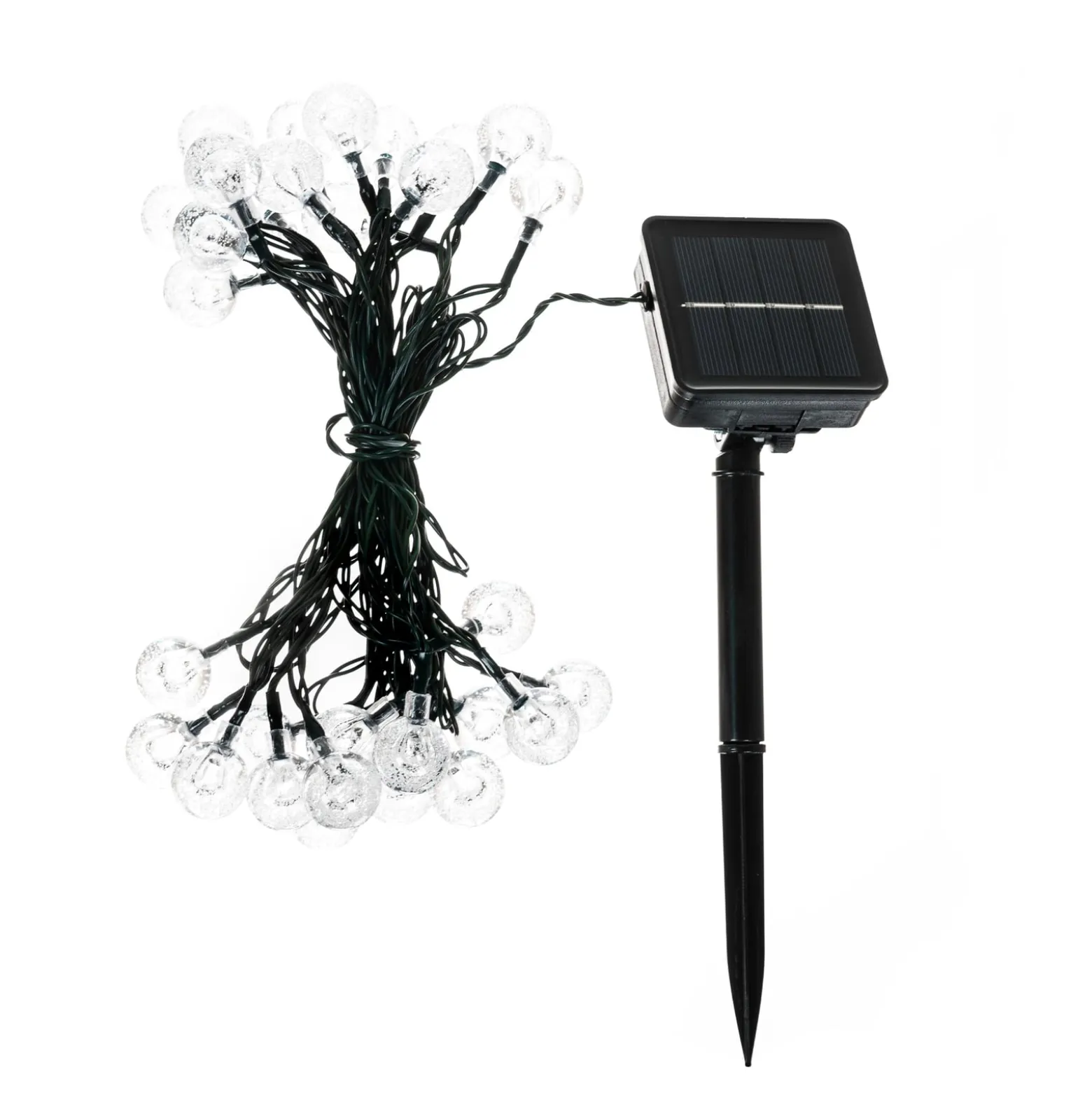 Lindby LED-Solar-Lichterkette Mionel, Kugeln, 30-flg., 635cm