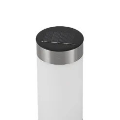 Lindby LED-Solar-Sockellampe, 4er-Set, Erdspieß, 31 cm, IP44