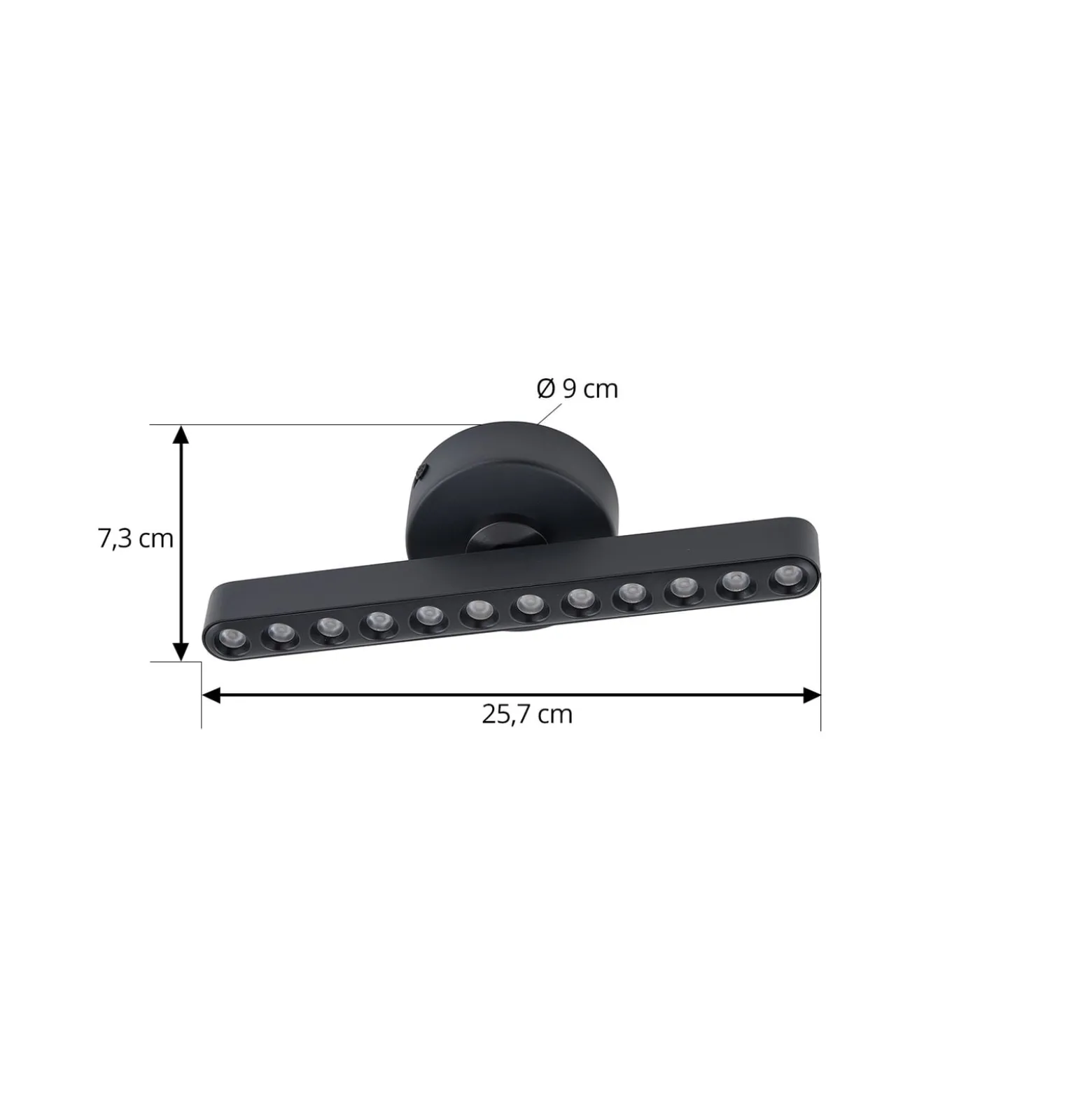 Lindby LED-Strahler Eldrin, schwarz, 1-flg., Lichtpunkte