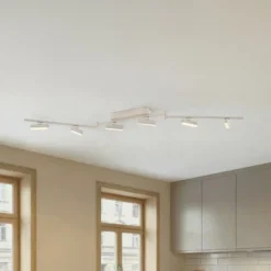 Lindby LED-Strahler Eldrin, weiß, 6-flg., Lichtleiste