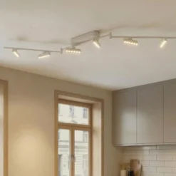 Lindby LED-Strahler Eldrin, weiß, 6-flg., Lichtpunkte