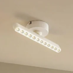 Lindby LED-Strahler Eldrin, weiß, 1-flg., Lichtpunkte